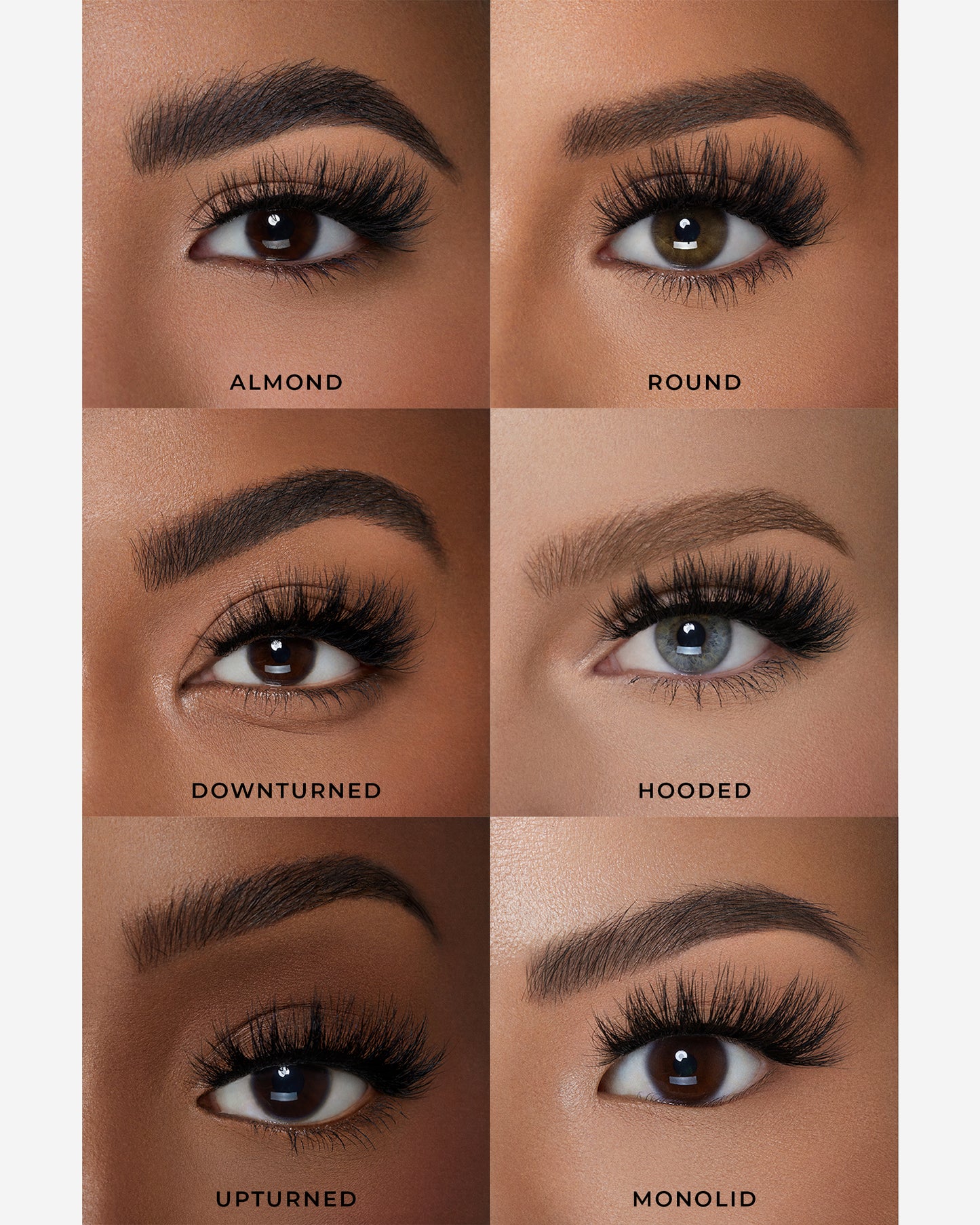 Lilly Lashes | 3D Faux Mink | Mykonos False Lash | Eye Crops for Different Eye Shapes