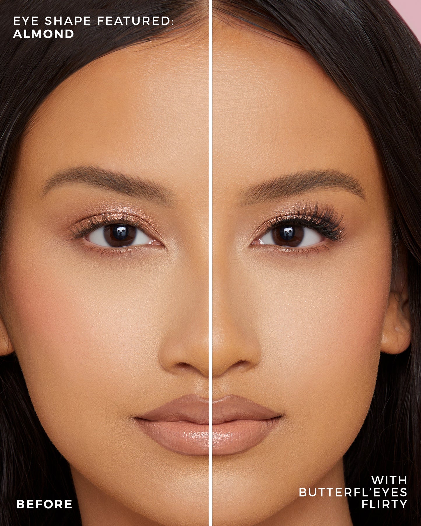 Lilly Lashes | Faux Mink Half Lashes | Flirty Half Lash | Almond Eye Crop